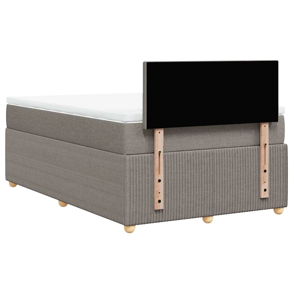 Giroletto a Molle con Materasso Tortora 120x200 cm in Tessuto 3289720