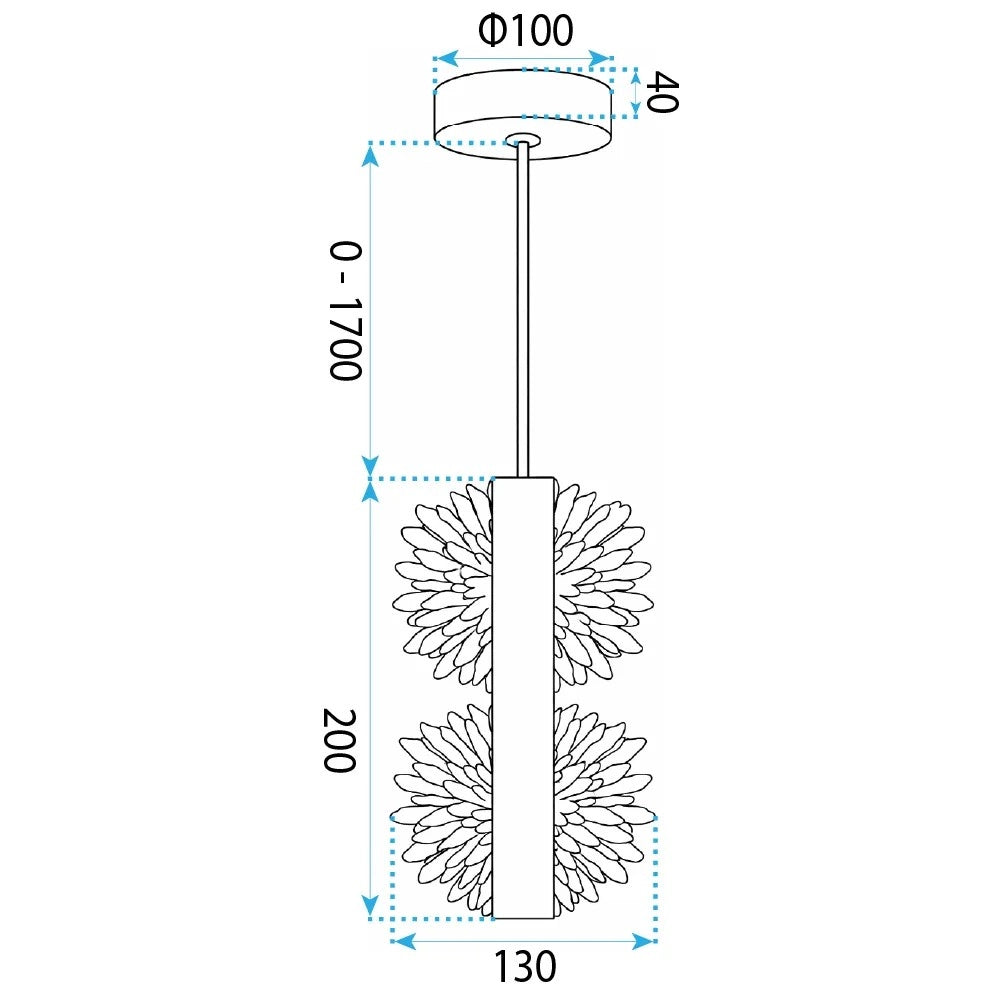Lampada Da Soffitto Led G148-2cp Gold Brush
