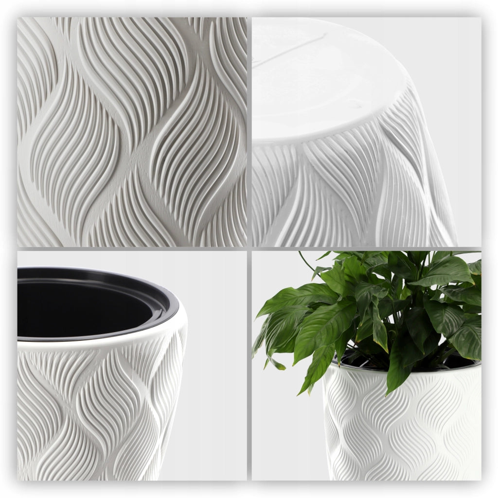 Vaso da fiori KADAX con inserto 48 cm, copertura in plastica alta