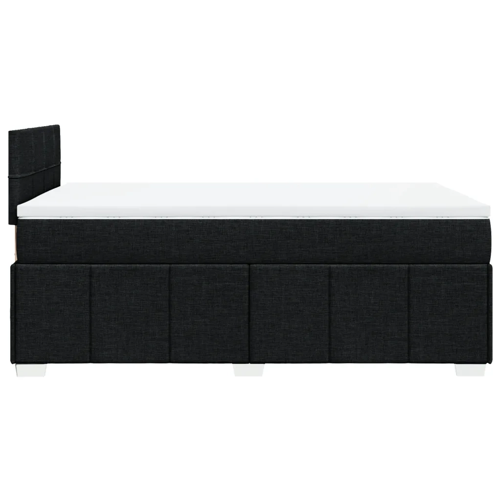 Giroletto a Molle con Materasso Nero 120x200 cm in Tessuto 3287037