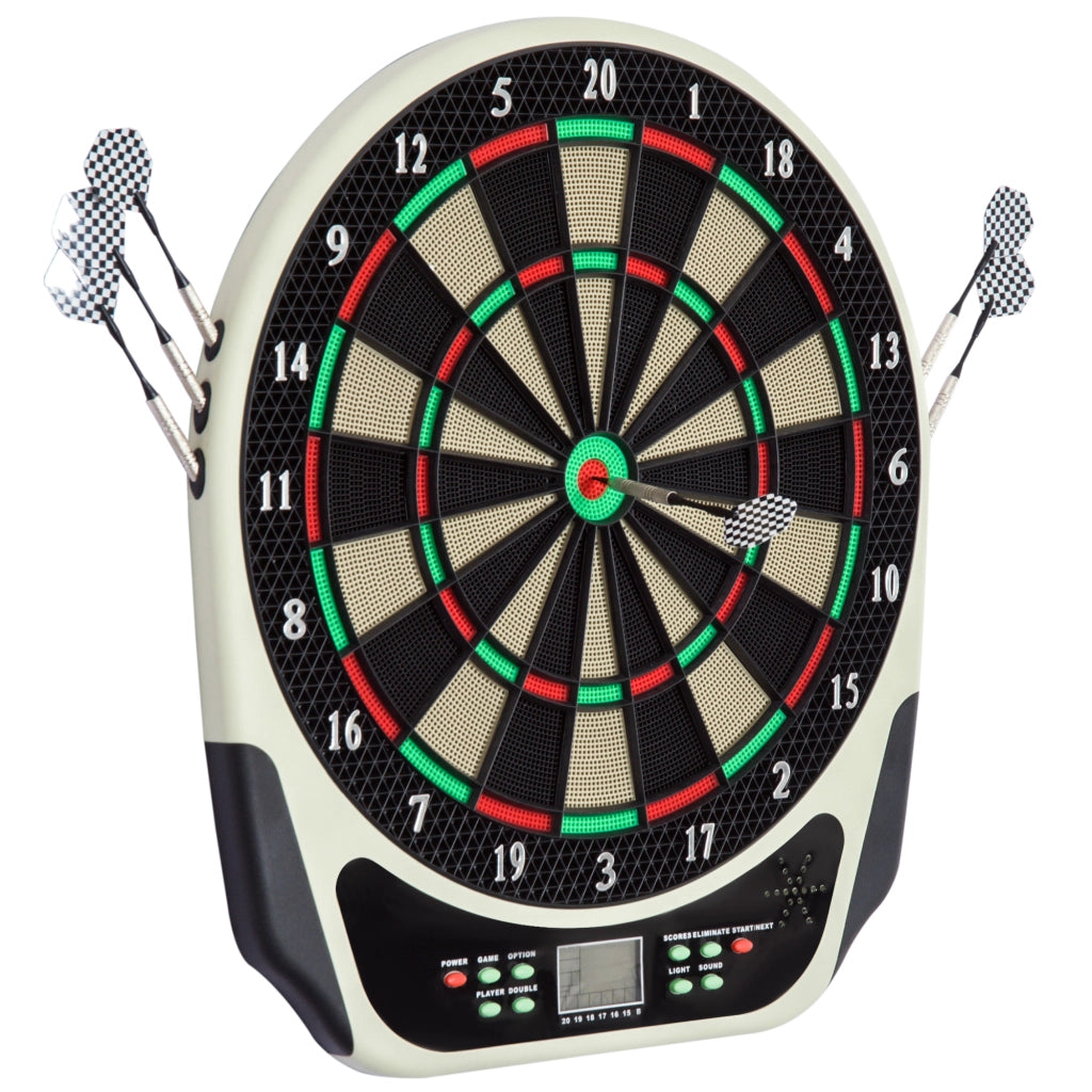Dartboard Elettronico ¨C Minimal ¨C con 6 freccette e 24 punte, 18 giochi, display LED
