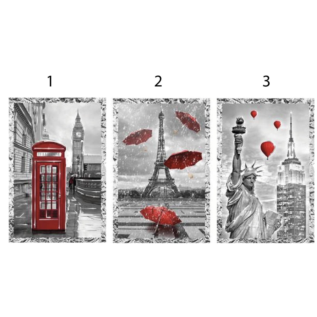 Canvas quadro Mondie City red 31x46 cm