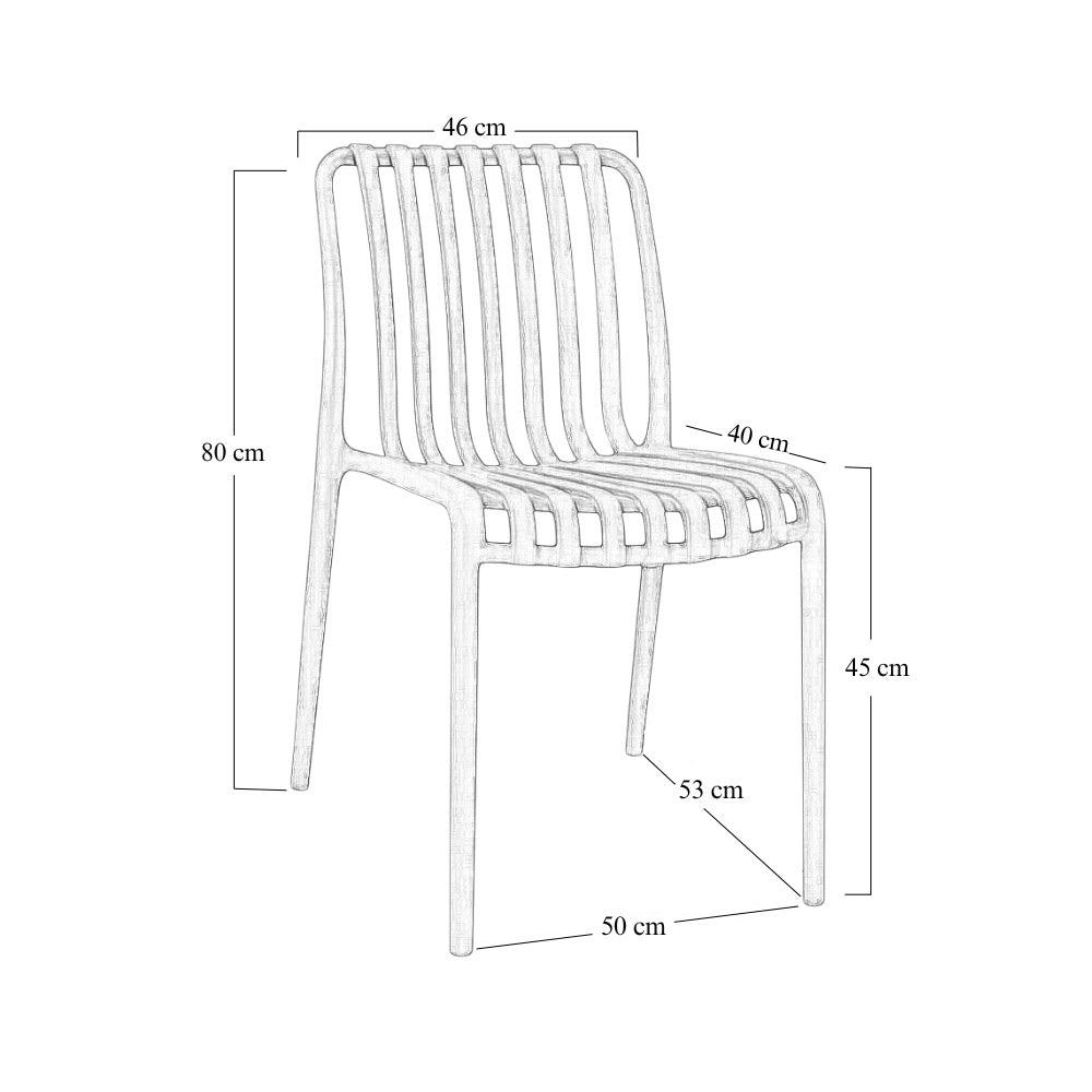 Sedia da esterno Iside in plastica resistente, comfort premium verde petrolio