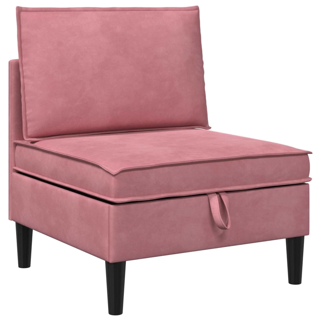 Set di mobili per il soggiorno con cuscino 6 pcs Rosa Velluto 3413747