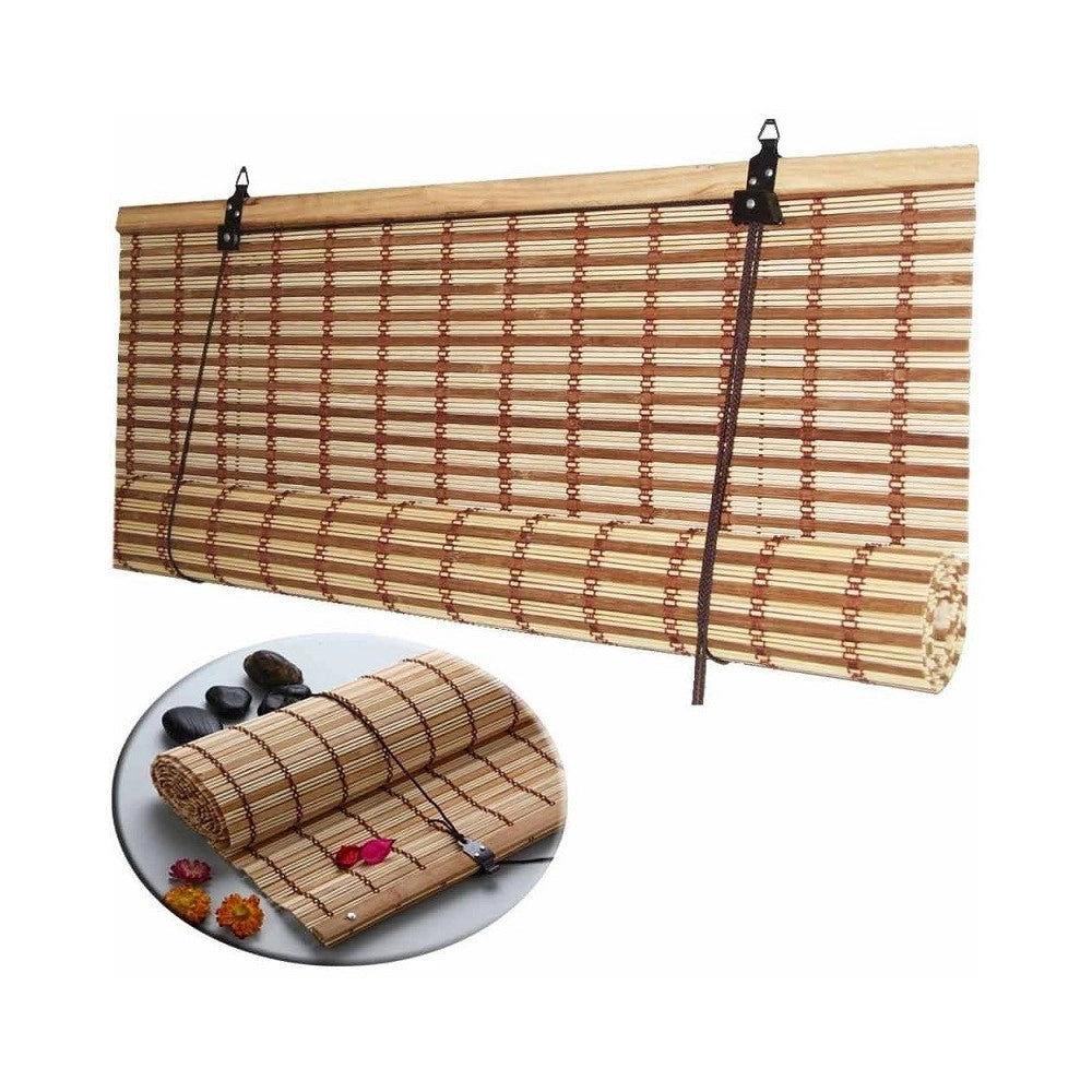 Trade Shop - Tapparella Tenda Arella Oscurante Sole Africa In Listelli Di Midollino 120x250cm -