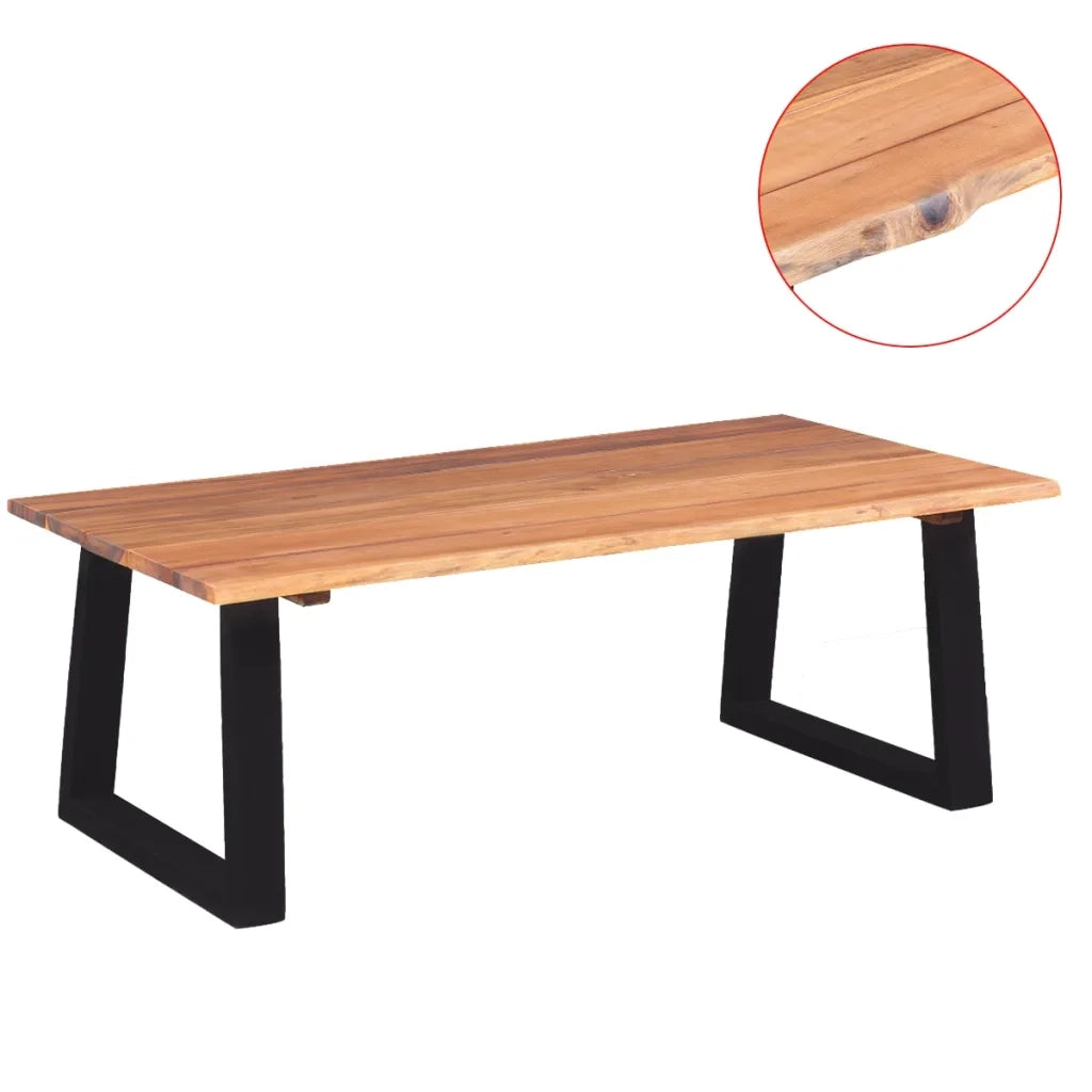 Tavolino da Salotto in Legno Massello di Acacia 110x60x40 cm 244996