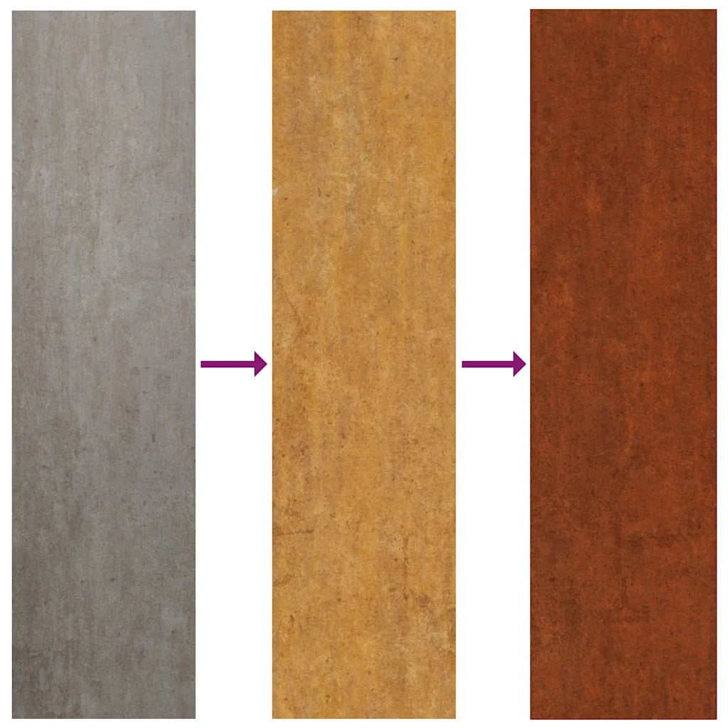 Decorazione Muro da Giardino 105x55 cm Sole in Acciaio Corten 824490