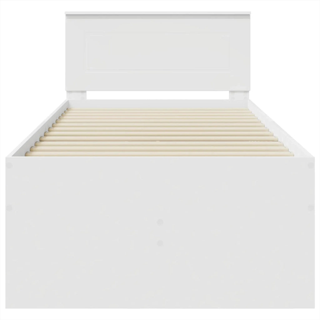 Daybed con cassetto Bianco e Nero 75 x 190 cm Legno multistrato 3408536