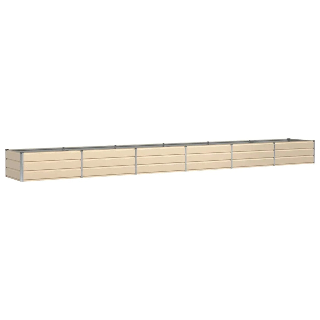 Fioriera | Cassetta per fiori | Vaso Avorio 600 x 80 x 45 cm Acciaio