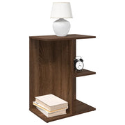 Comodino-Tavolino da notte Rovere Marrone 40,5x31x60 cm in Legno Multistrato