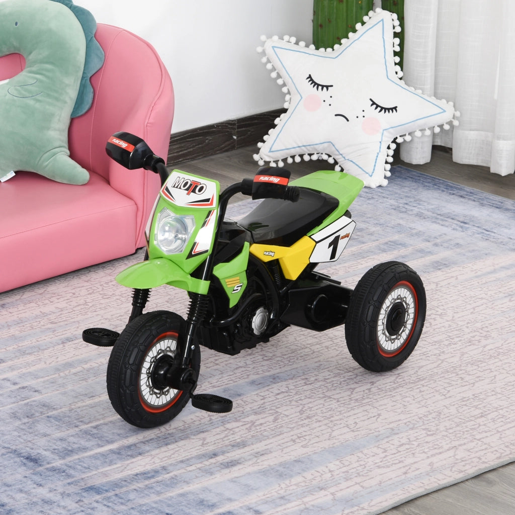 Triciclo Moto a Pedali ¨C Xylo ¨C Con Luci e Suoni, 3 Ruote, 18-36 Mesi, Verde