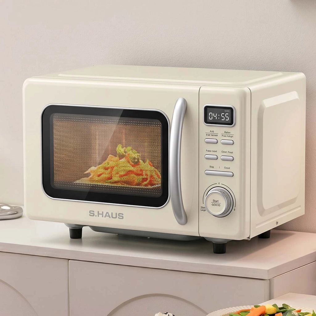 Forno a Microonde 20L 700W Modello Solo Digitale con 11 Livelli di Potenza Beige SWISS HAUS