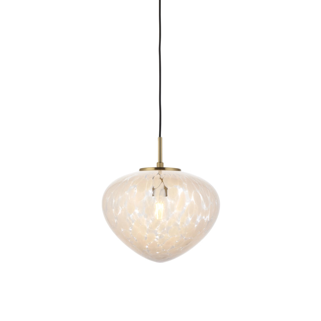 Lampada sospensione Art Déco ottone MALI E27 Endon