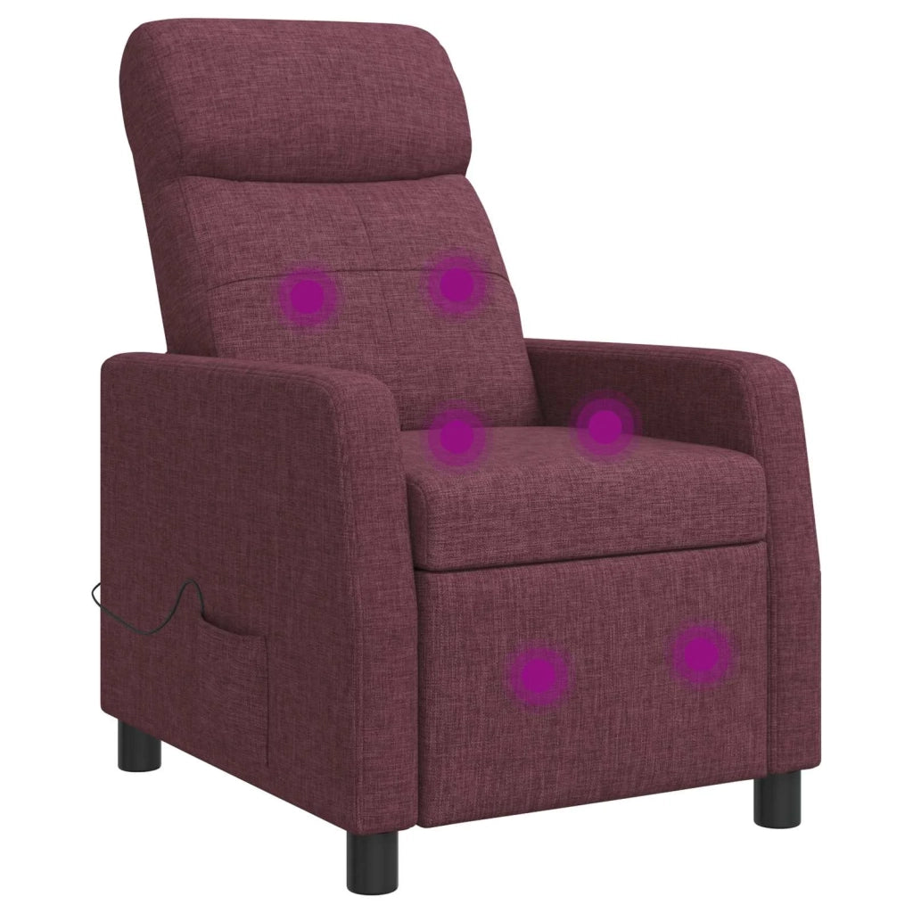 Divano Sedia-Poltrona Massaggiante Viola Tessuto 835236