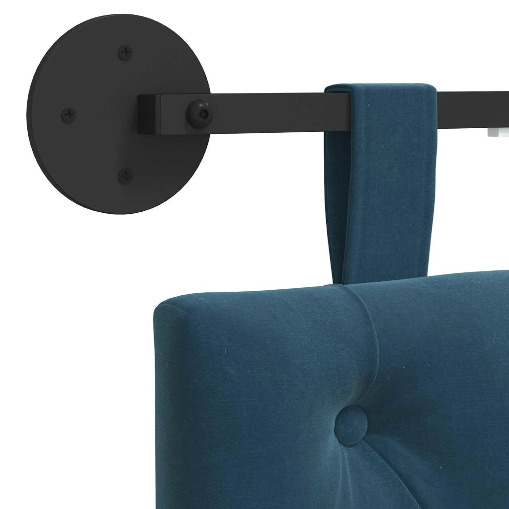 Testiera | Testata sospesa Con luce LED Blu Velluto