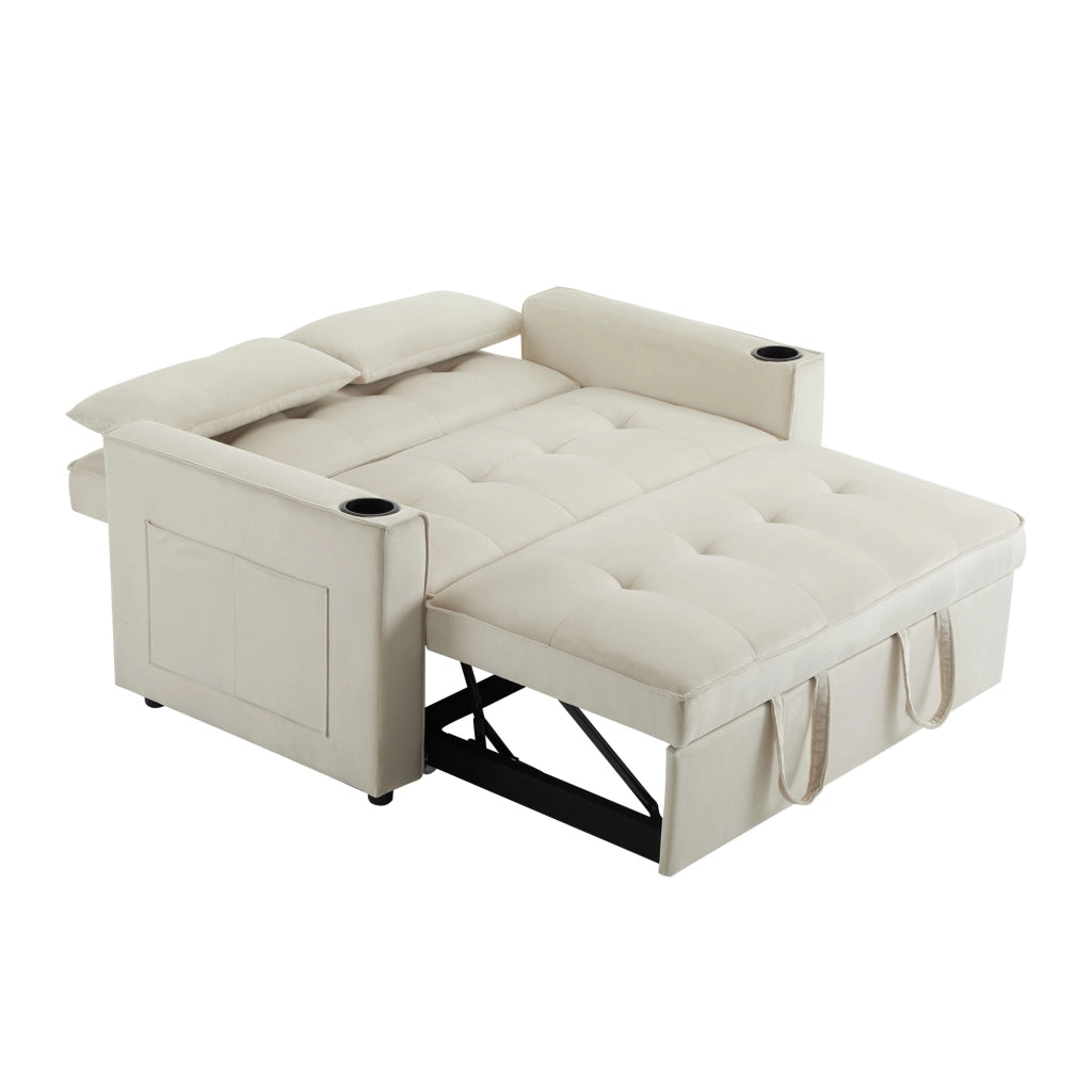 Divano Letto Pieghevole con Portabicchieri e Cuscini ¨C MINIMAL ¨C Grigio
