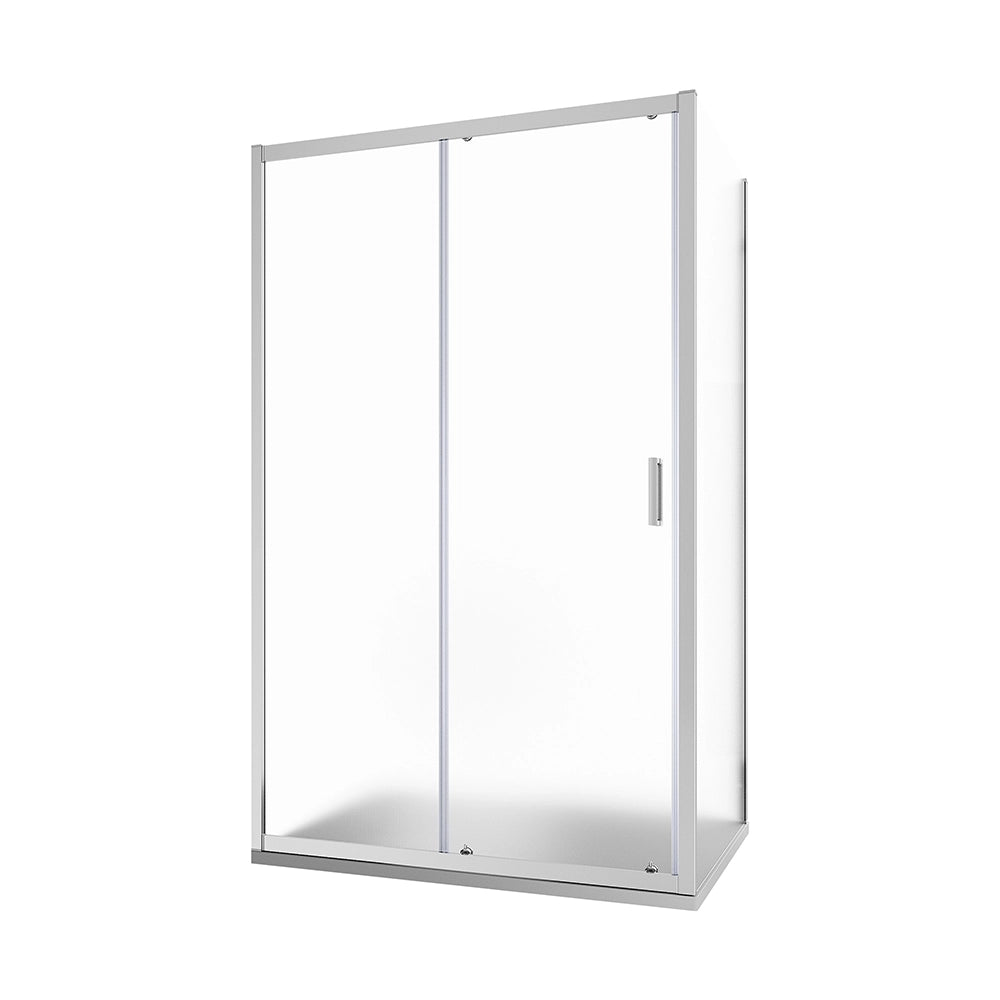 Box doccia 110x90 cm scorrevole vetro 6mm stampato profili cromati h185 | Tonga