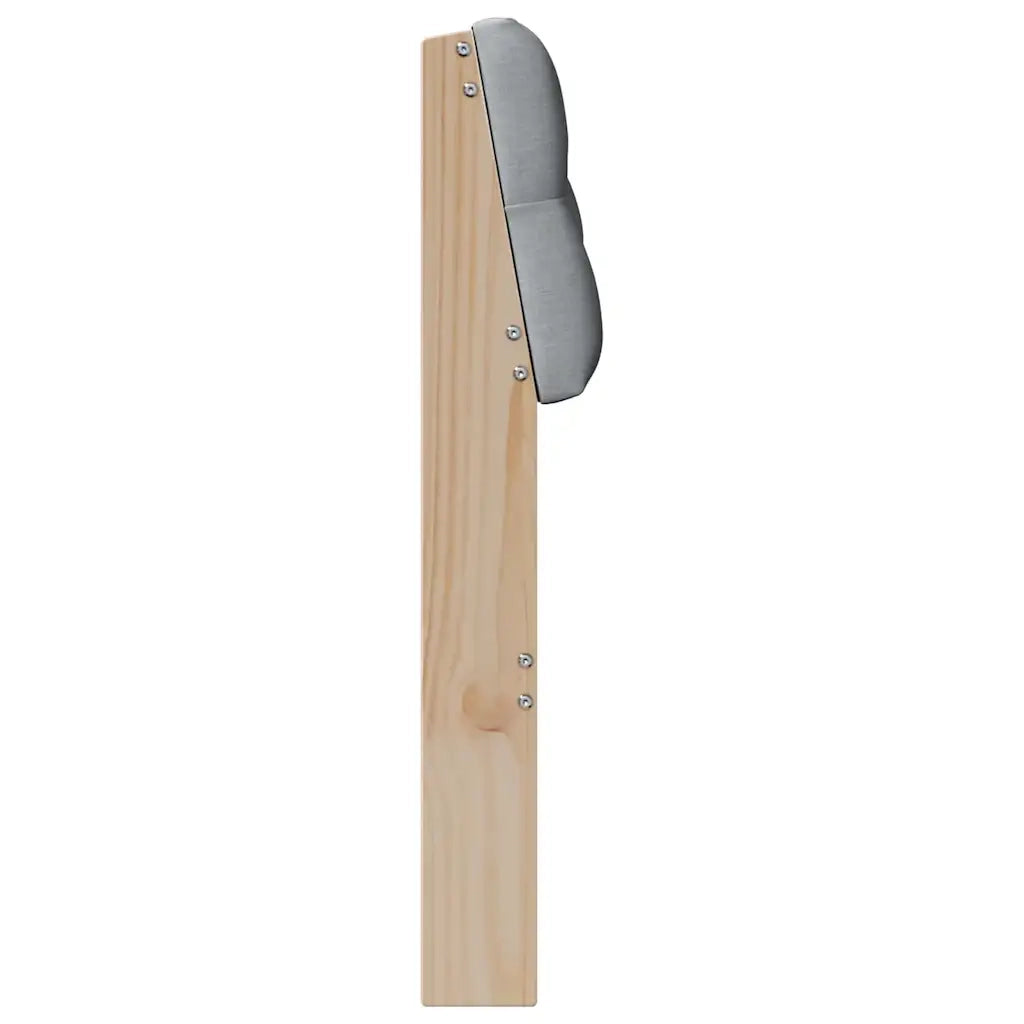 Testiera imbottita Grigio chiaro 75 cm Pino massello 879204