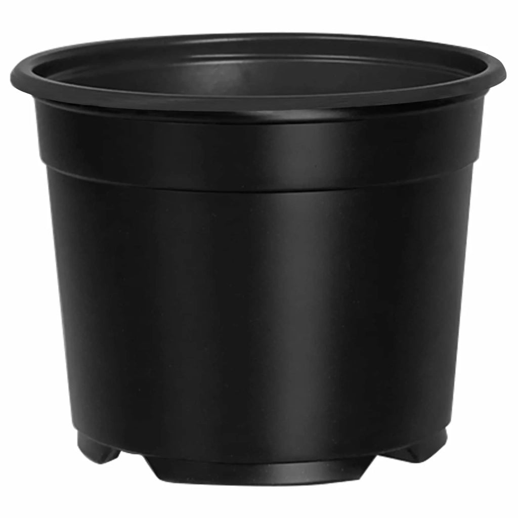 Fioriere | Cassetta per fiori | Vaso Rotondo per Fiori 100 pz Nero ? 10 x 8 cm Plastica