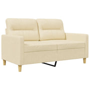 Divano | Divano da soggiorno | Sofa a 2 Posti Crema 120 cm in Tessuto