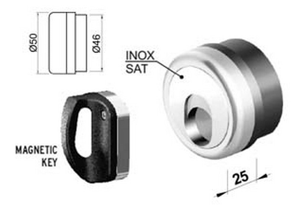 1pz defender magnetico mag monolito inox cromo satinato mr50025d1it mm69x85x25h cod:ferx.fer439046