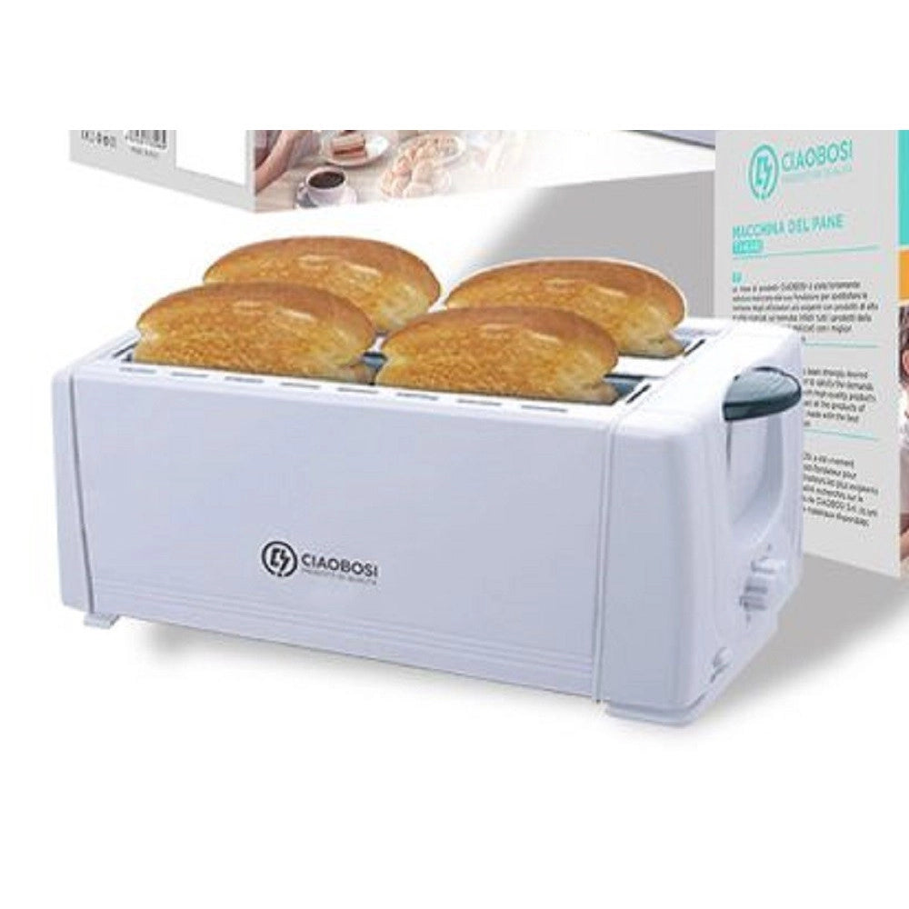 Trade Shop - Tostapane Classico Tosta Fette Pane Multifunzione 1200w Vassoio Briciole Tx-8248 -