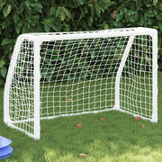 Porte Calcio Bambini 2pz con Pallone Bianco 64x35x48 cm Metallo 4008436