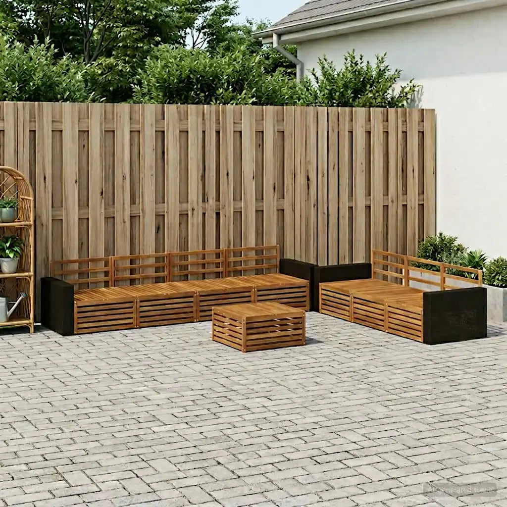 Set di divani da esterno 8 pcs Naturale 79 x 79 x 37 cm 3383122