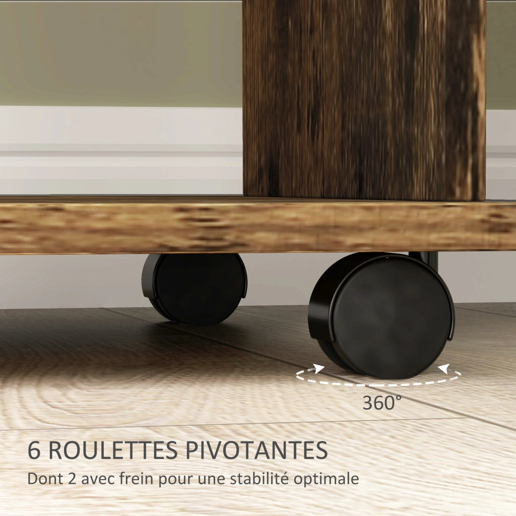 Armadio scorrevole con appendiabiti ¨C Minimal ¨C 120x40x128 marrone