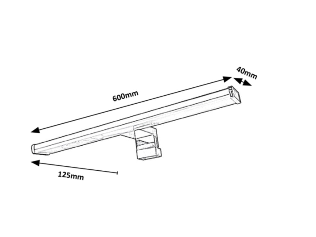 Applique bagno specchio LED 12W cromata Levon 2115 Rabalux