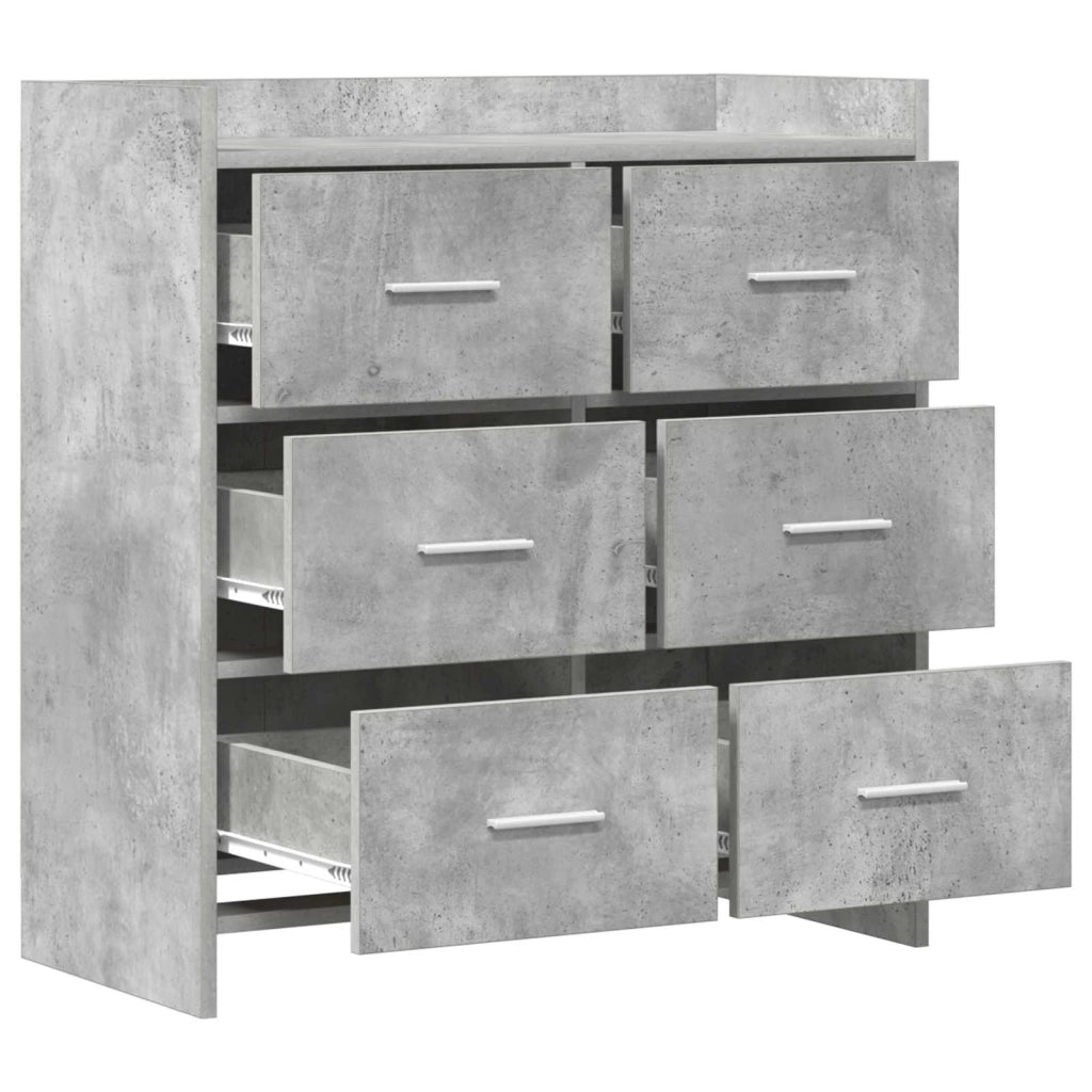 Credenza Grigio Cemento 75 x 33 x 80 cm Legno ingegnerizzato 8011102