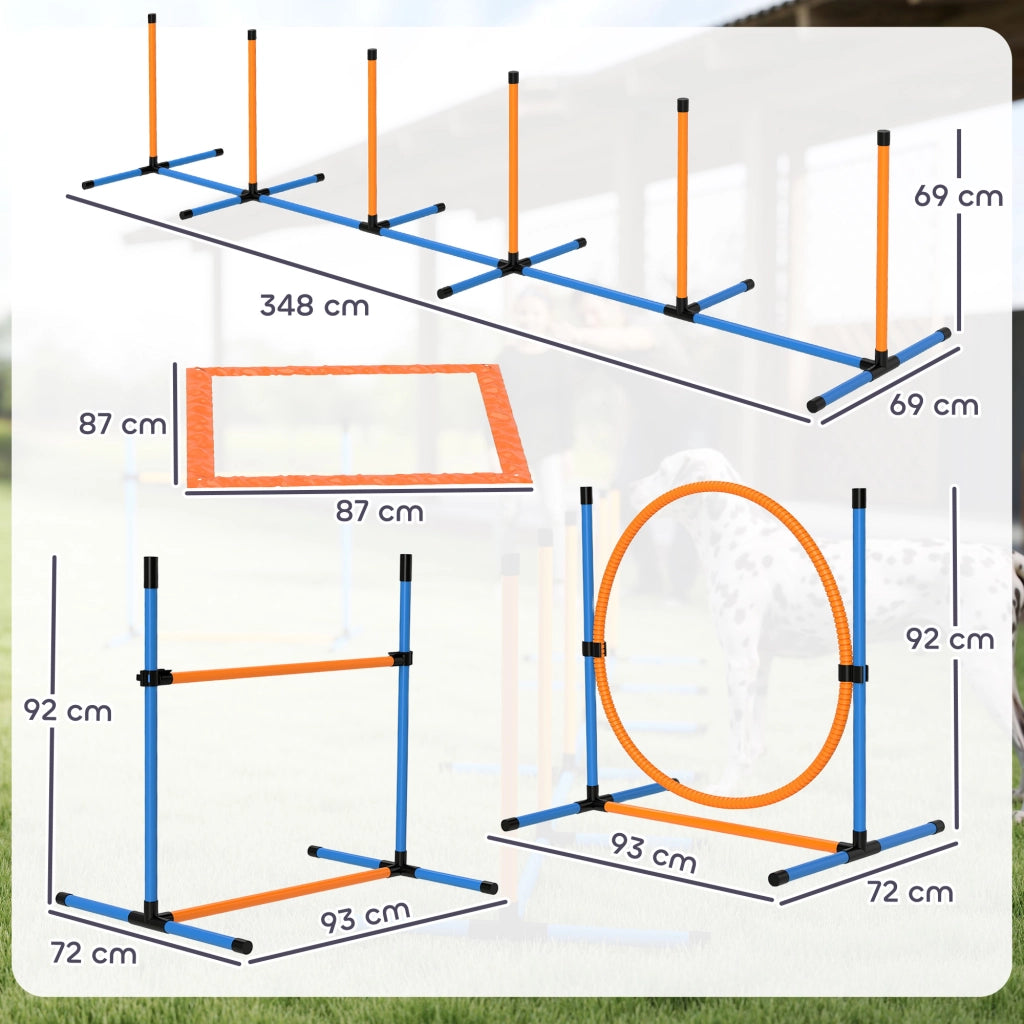 Set Agility per Cani 7 Pezzi ¨C Xylo ¨C Ostacoli Training Addestramento
