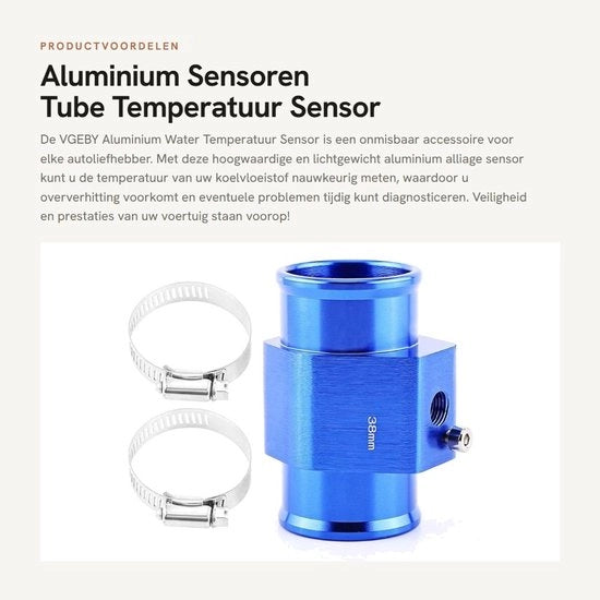 Sensore di Temperatura in Tubo di Alluminio - Adattatore per Sistema di Raffreddamento - Dimensioni 1 x 0,1 x 1 cm - Adatto per Auto, Motocicletta e Trattori