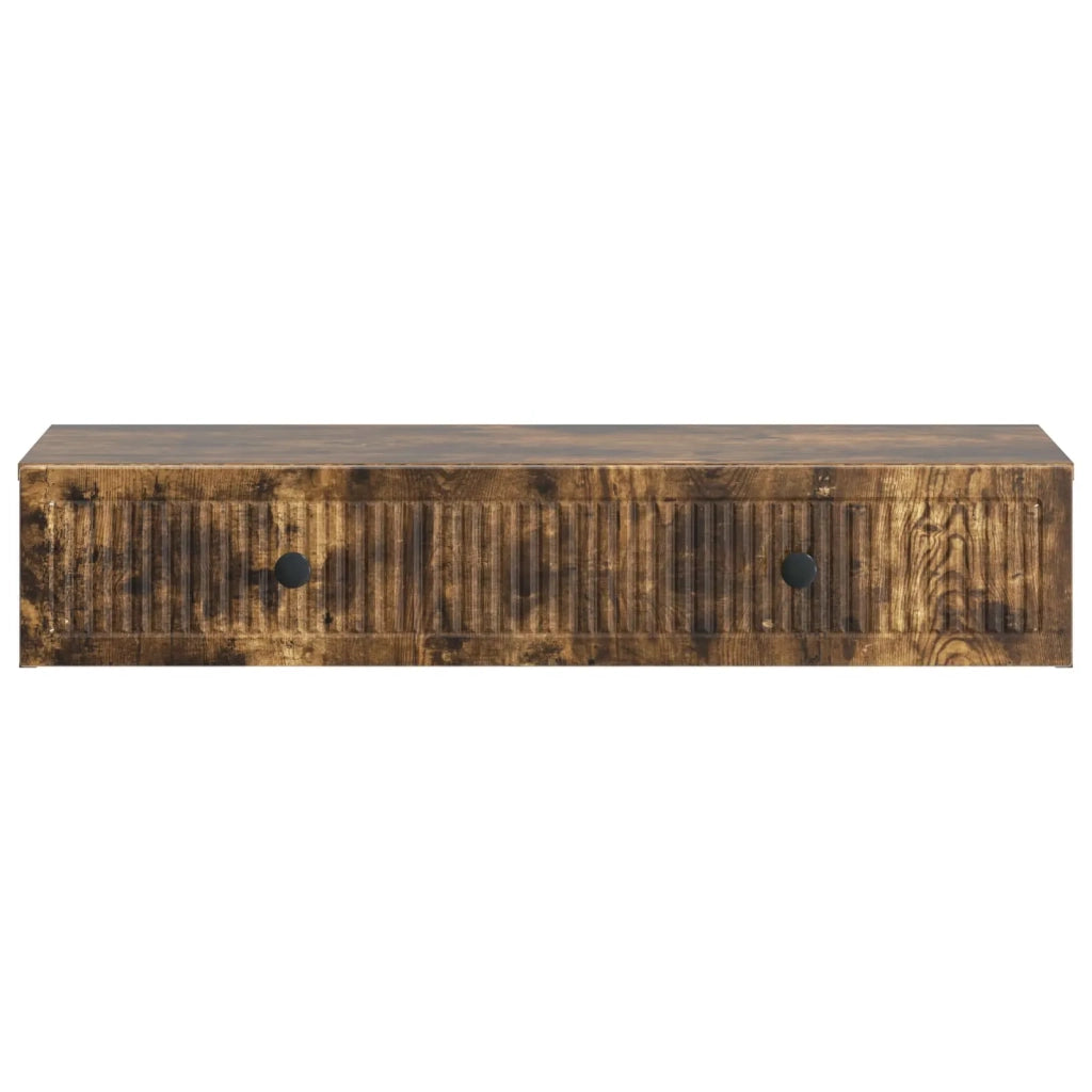 Tavolino da Parete Laterale | Tavolo laterale | Tavolino Rovere Fumo 87,5 x 34,5 x 17 cm