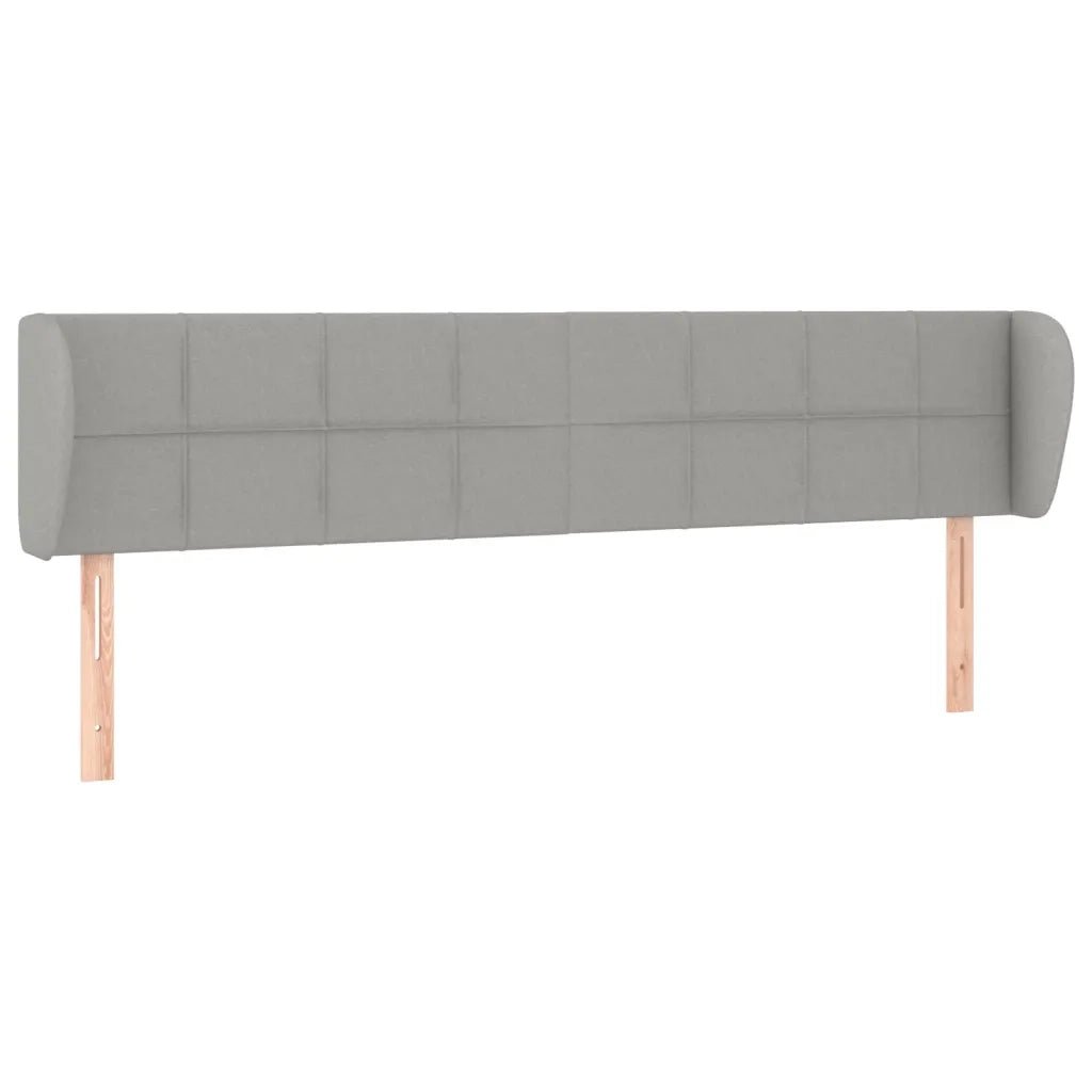 Testiera | Testata ad Orecchio Grigio Chiaro 203x23x78/88 cm in Tessuto