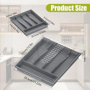 Organizzatore per stoviglie con coperchio - 5 contenitori - accessorio per cucina - stoviglie, cucchiai, forchette