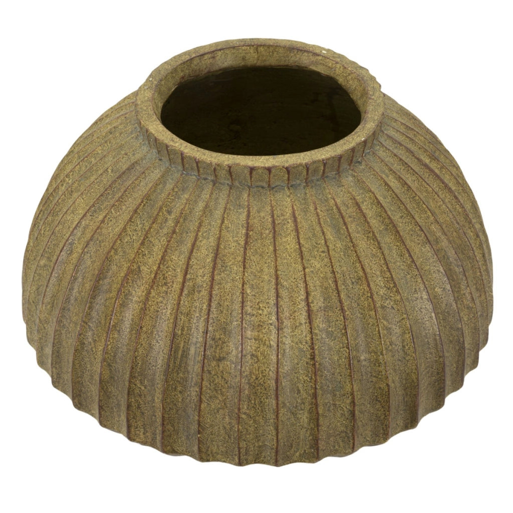 Vaso Decorativo VKH821, Verde, Poliresina, 40x40x26,5 cm