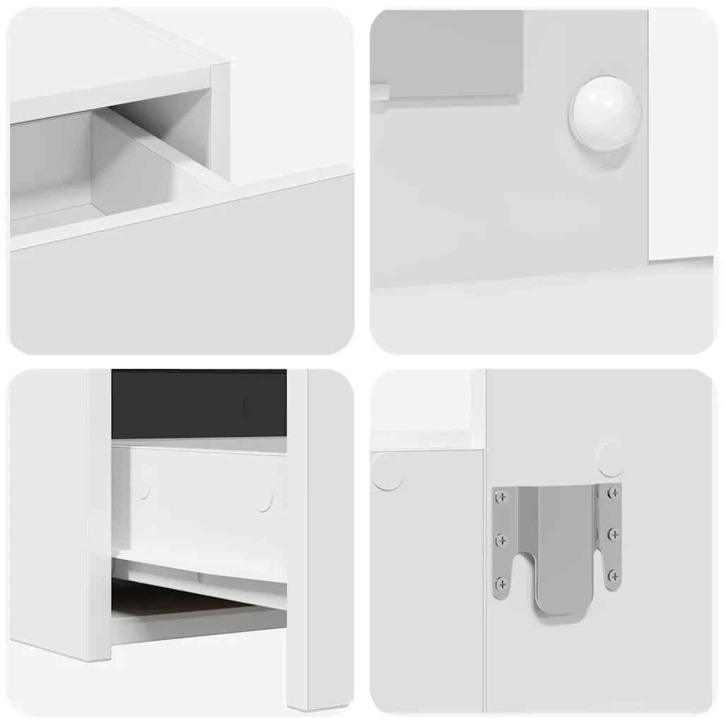 Toeletta | Tavolo da Trucco Bianco 100 x 40 x 70 cm Legno multistrato