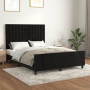 Giroletto senza Materasso Nero 140x190 cm in Velluto 3125997