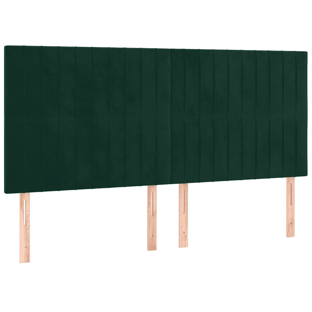 Letto matrimoniale | Letto per adulti | Giroletto senza Materasso Verde Scuro 200x200 cm in Velluto