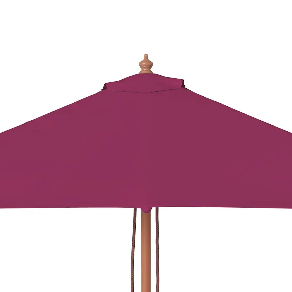 Ombrellone da Esterni Palo in Legno 150x200 cm Rosso Bordeaux 44537