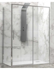 Box doccia LEA 400 150x75 x200 cm profilo cromato