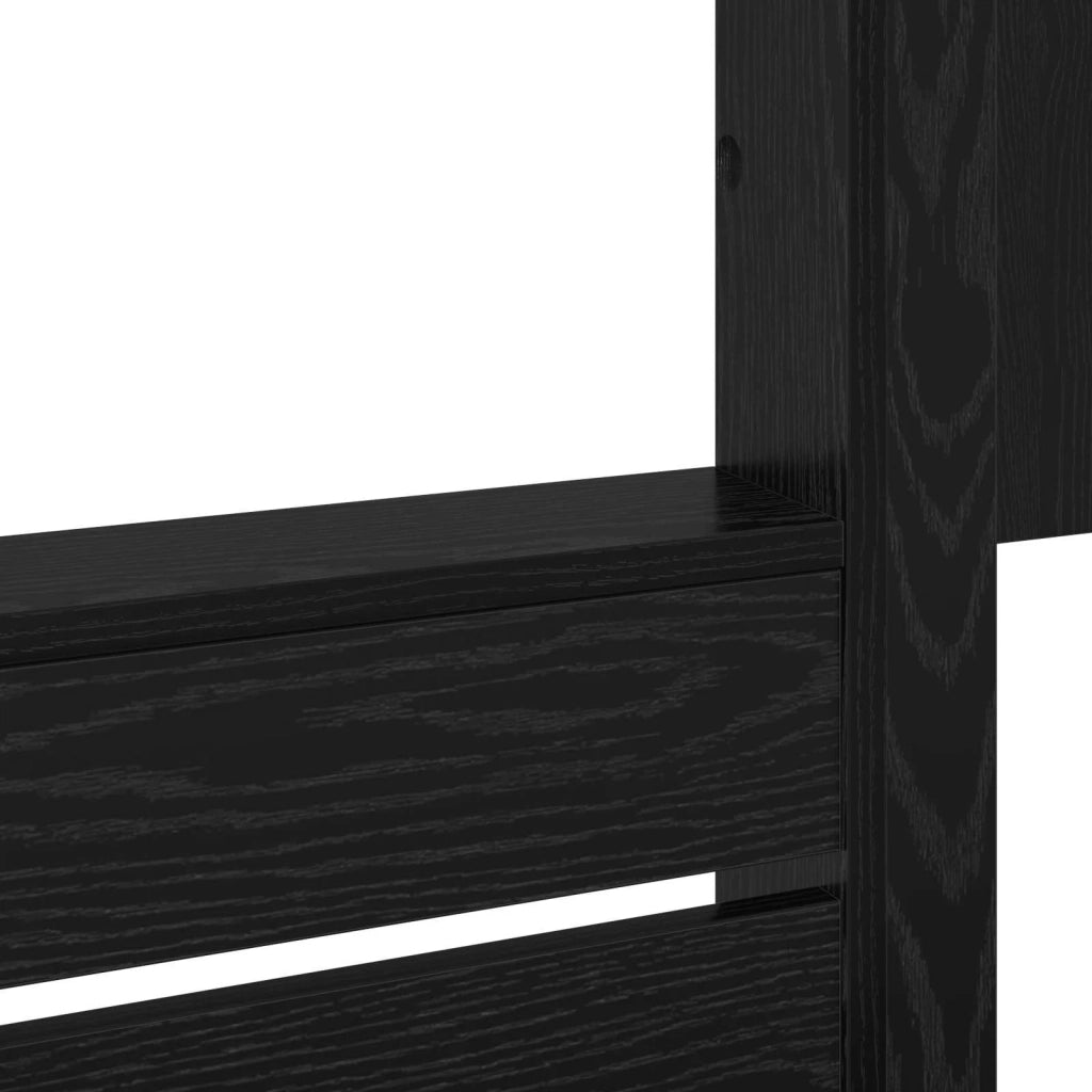 Letto a Castello per Bambini | Letto Infantile | Lettino Rovere Nero 75 x 190 cm