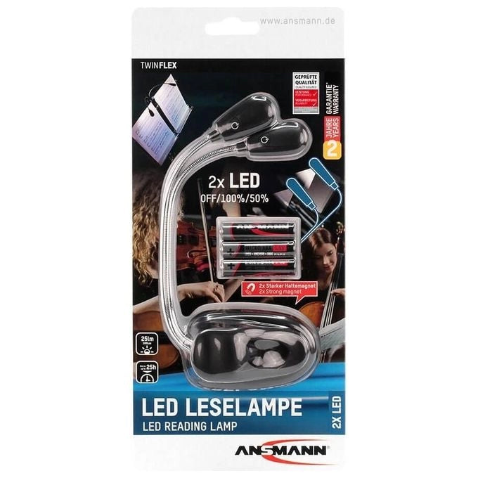 Ansmann 1600-0119 lampada da tavolo LED Nero