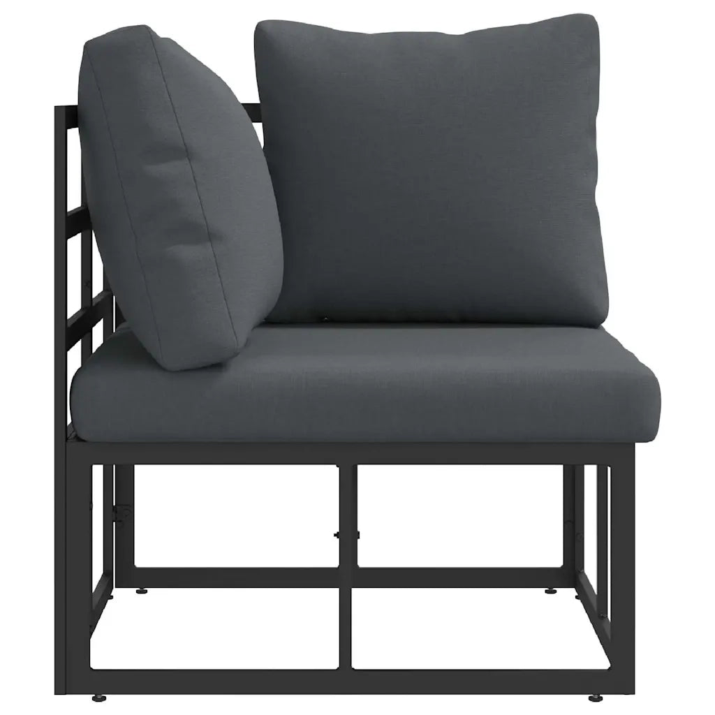 Mobili da Esterno Nero e antracite 71,5 x 71,5 x 71 cm Metallo 42008022