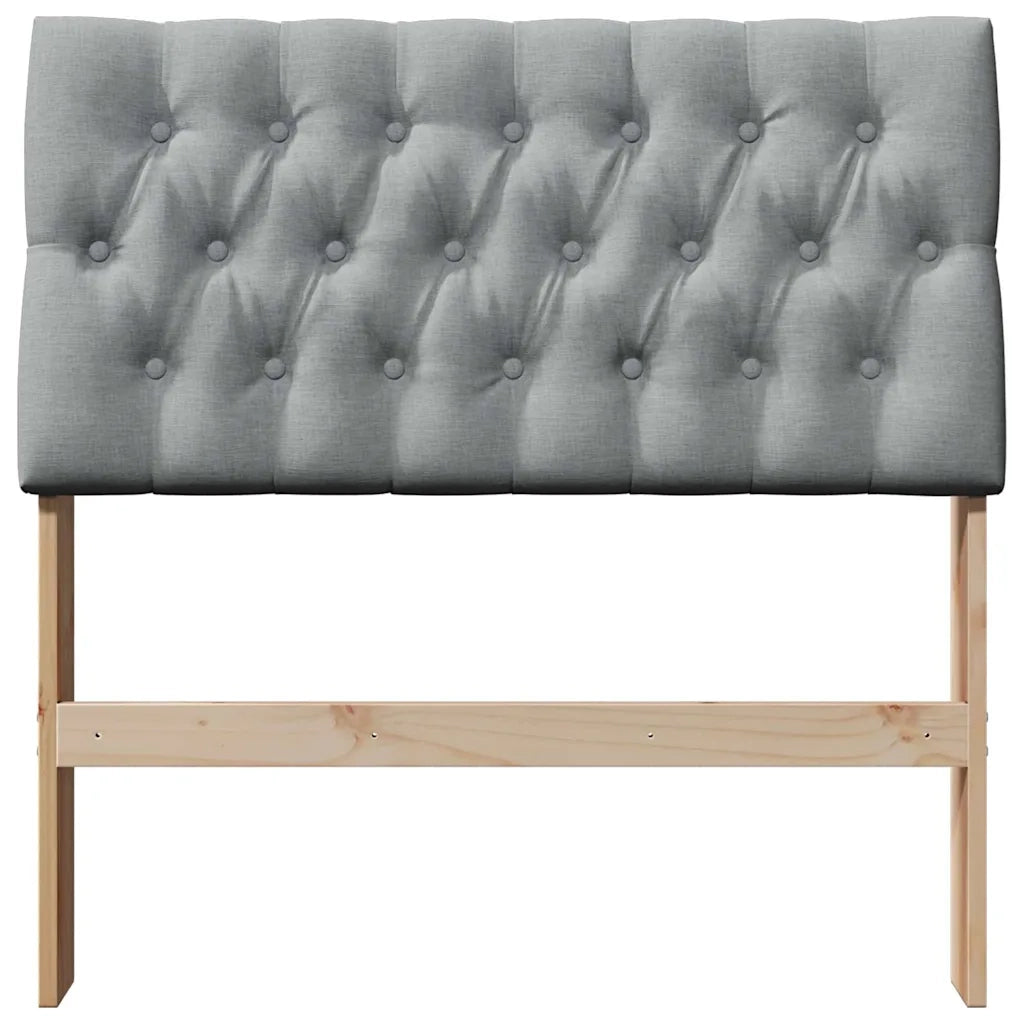 Testiera | Testata imbottita Grigio chiaro 90 cm Pino massello