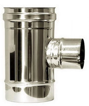 Canna fumaria parete doppia coibentata inox raccordo t 90 ridotto 80   dn 130/180