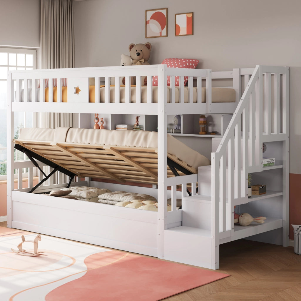 Letto a castello funzione contenitore legno 90x200 cm
