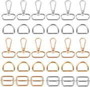 Rilievi D-ring - 30 pezzi - Oro/Argento - Per accessori tasche DIY