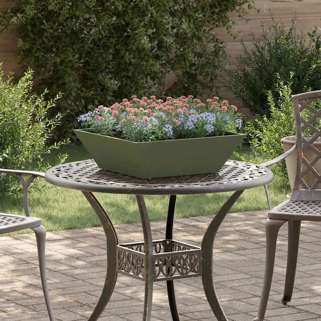 Vaso da giardino 5 pcs Verde oliva 50 x 50 x 15 cm 873831